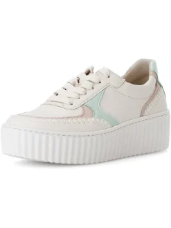Gabor Sneakers^Leder-Sneakers in Weiß/ Türkis/ Rosa