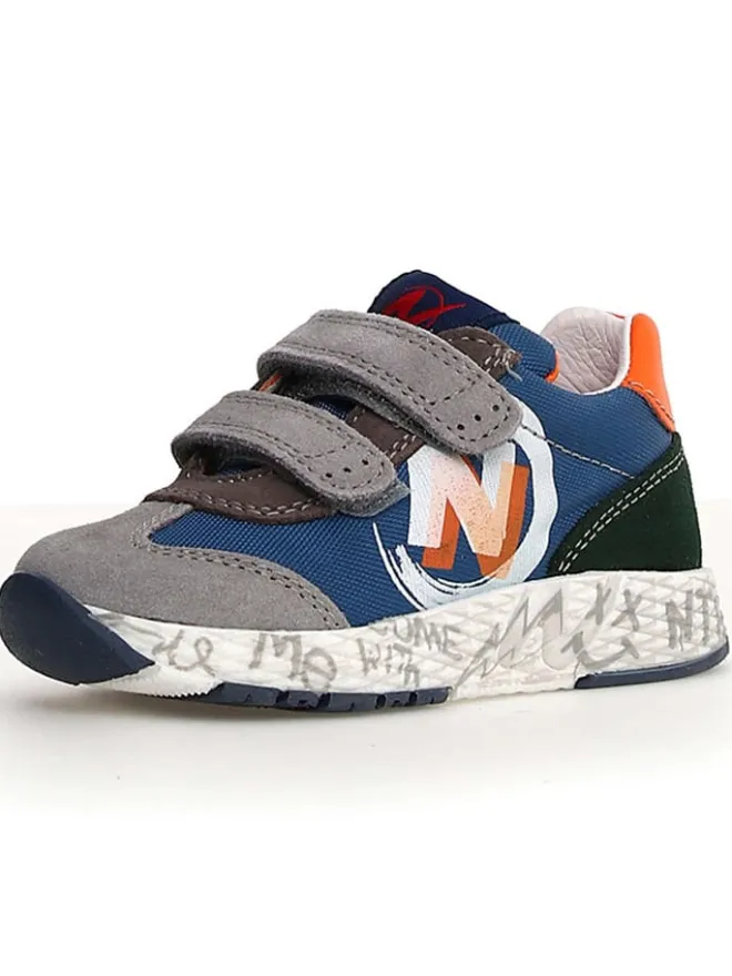 Leder-Sneakers "Jesko 2" in Blau/ Grau>Naturino Clearance