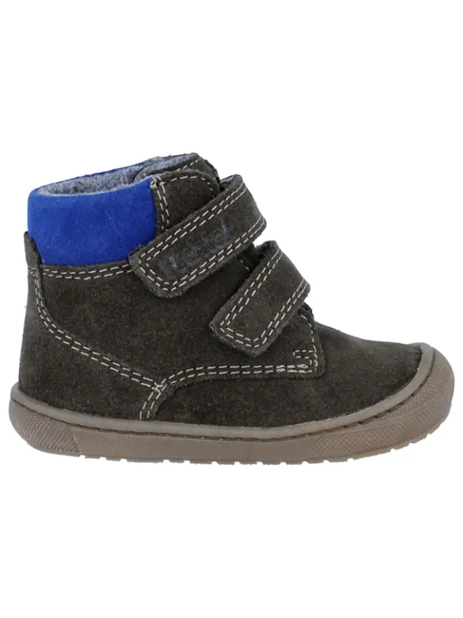 Leder-Sneakers "Maxi" in Anthrazit/ Blau>Richter Shoes