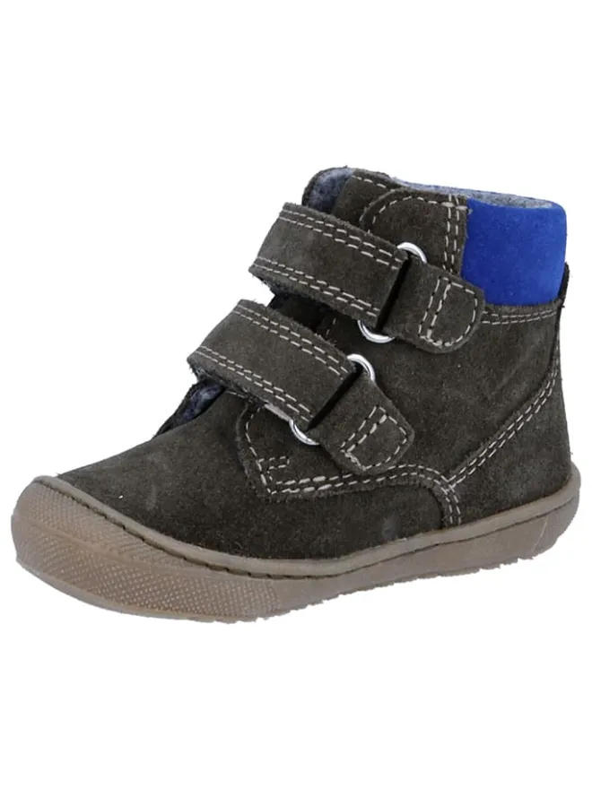 Leder-Sneakers "Maxi" in Anthrazit/ Blau>Richter Shoes