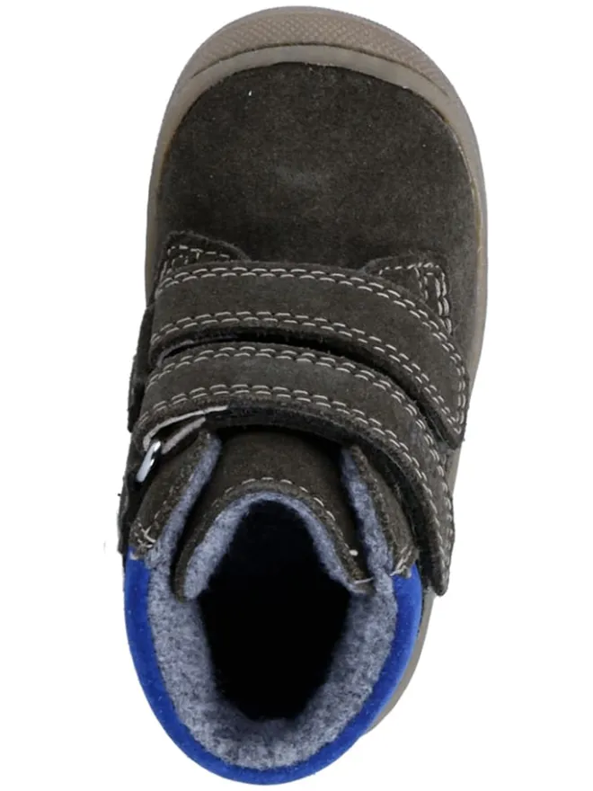 Leder-Sneakers "Maxi" in Anthrazit/ Blau>Richter Shoes