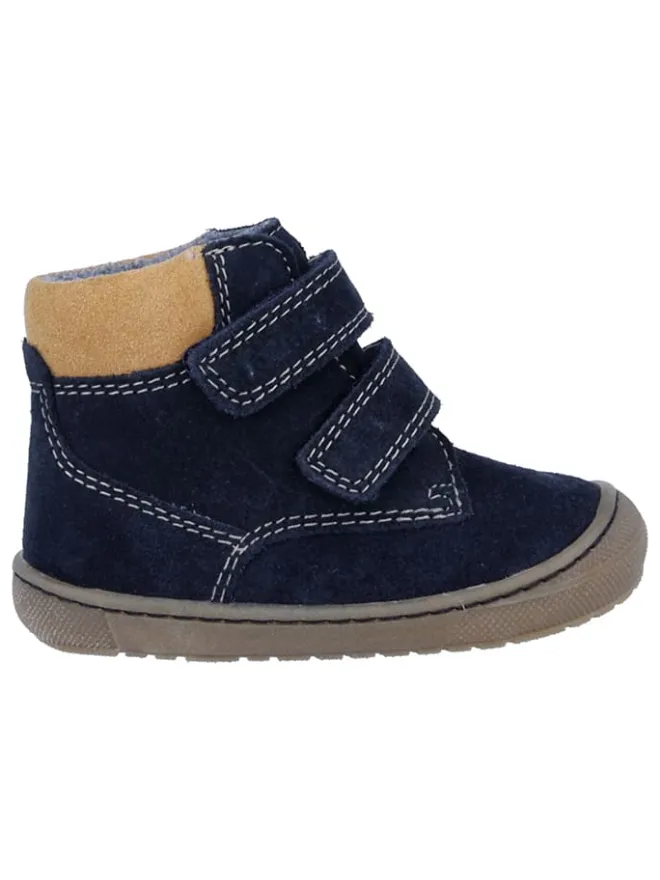 Leder-Sneakers "Maxi" in Dunkelblau/ Beige>Richter Shoes Online