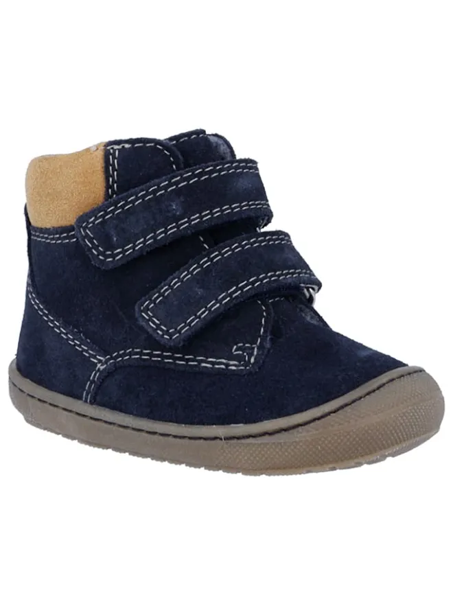 Leder-Sneakers "Maxi" in Dunkelblau/ Beige>Richter Shoes Online
