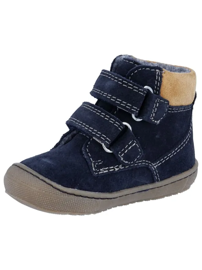 Leder-Sneakers "Maxi" in Dunkelblau/ Beige>Richter Shoes Online