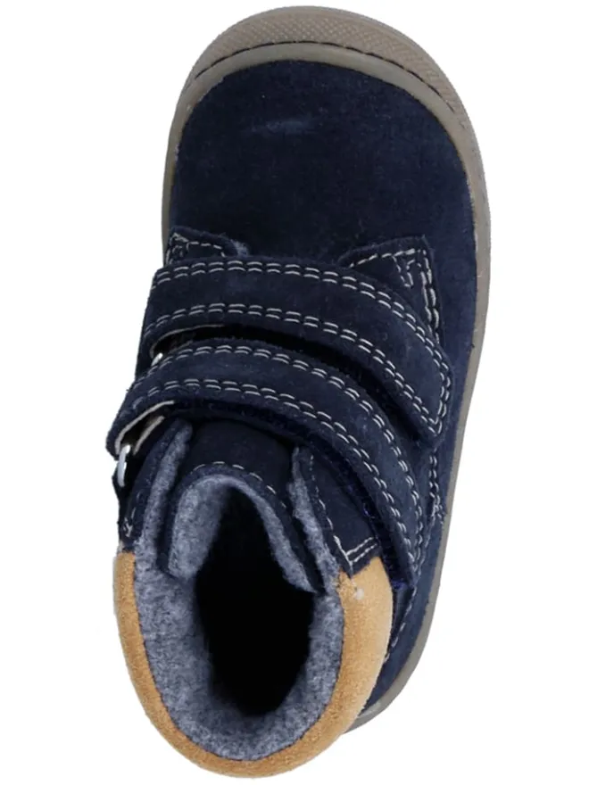 Leder-Sneakers "Maxi" in Dunkelblau/ Beige>Richter Shoes Online