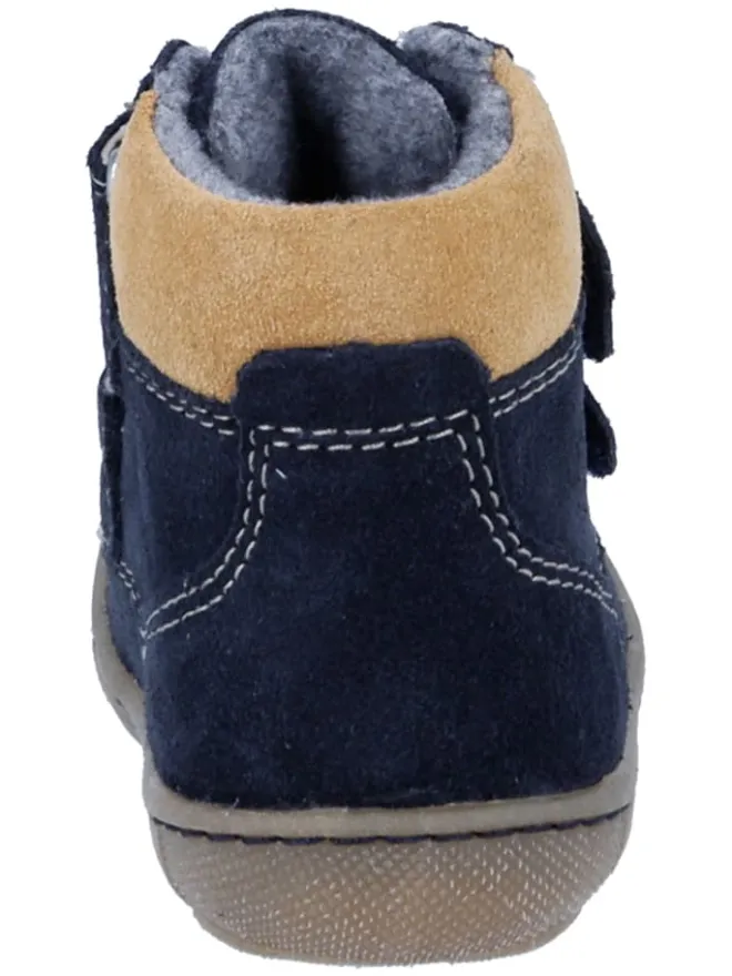 Leder-Sneakers "Maxi" in Dunkelblau/ Beige>Richter Shoes Online