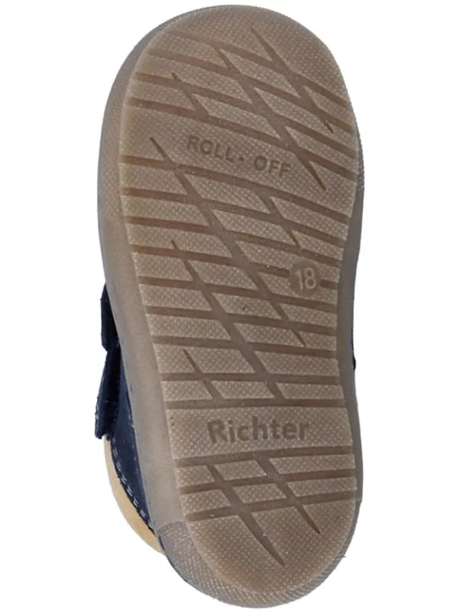 Leder-Sneakers "Maxi" in Dunkelblau/ Beige>Richter Shoes Online