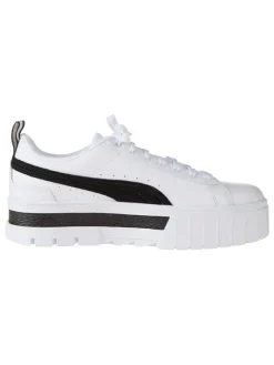 Leder-Sneakers "Mayze" in Weiß/ Schwarz>Puma Hot