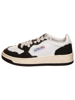 Leder-Sneakers "Medalist" in Weiß/ Schwarz>AUTRY Clearance