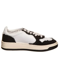 Leder-Sneakers "Medalist" in Weiß/ Schwarz>AUTRY Clearance