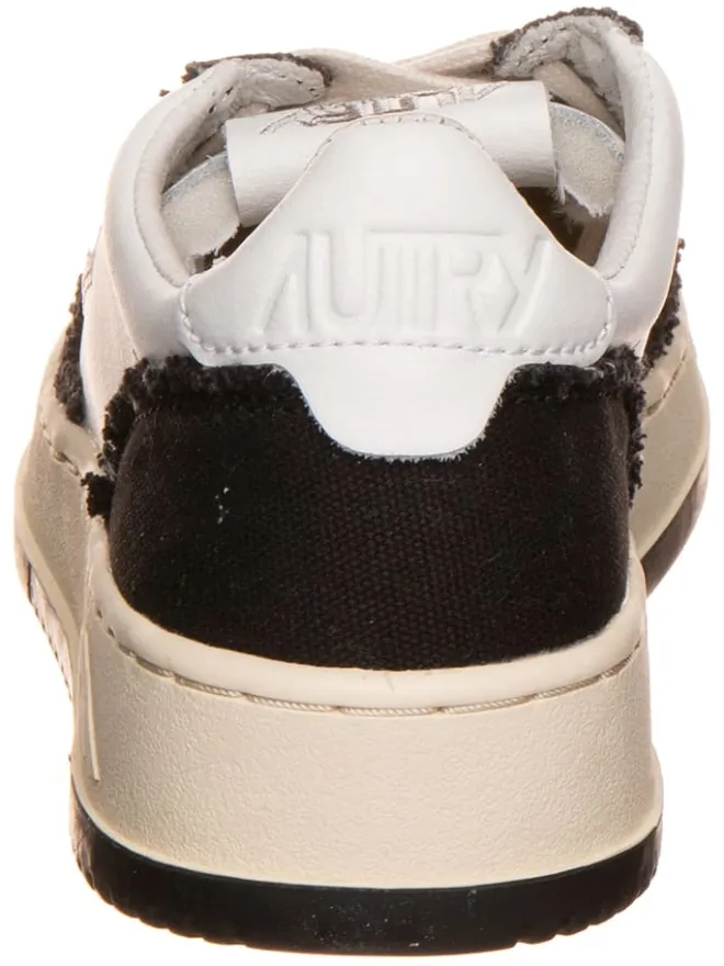 Leder-Sneakers "Medalist" in Weiß/ Schwarz>AUTRY Clearance