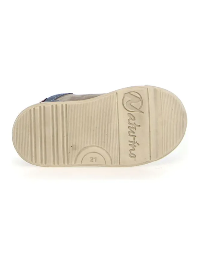 Leder-Sneakers "Nerys" in Blau/ Braun/ Grau>Naturino Outlet