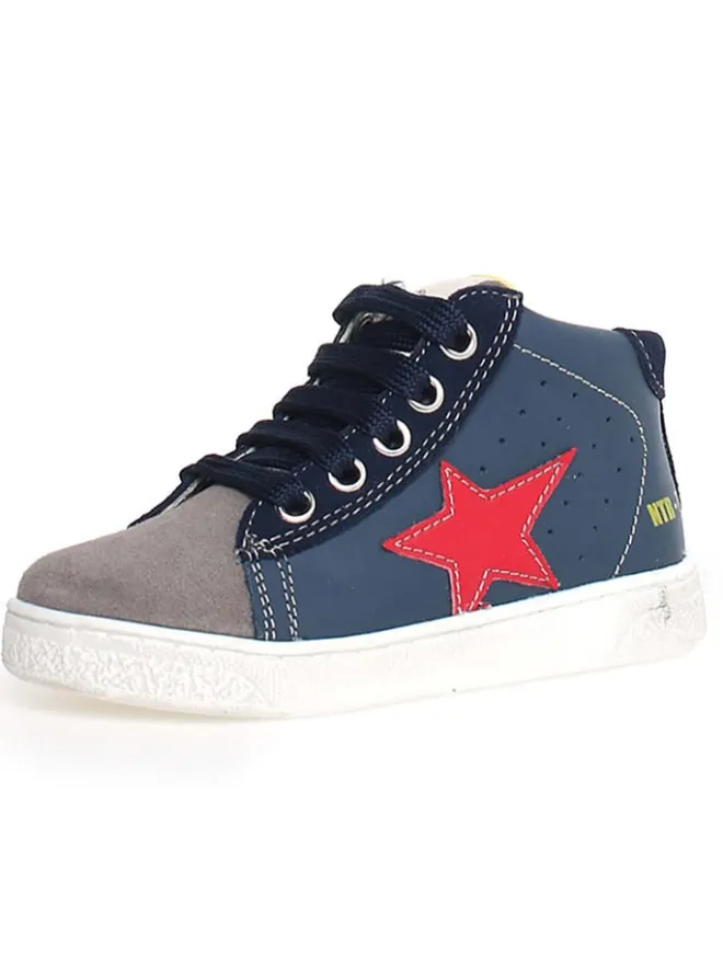 Leder-Sneakers "Pinn" in Dunkelblau>Naturino Clearance