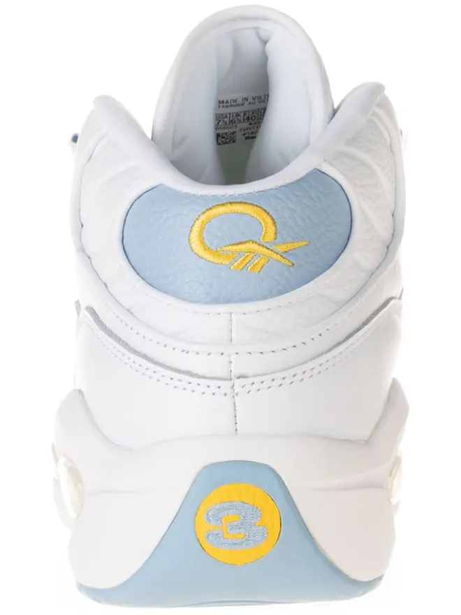 Reebok Sneakers^Leder-Sneakers "Question Mid" in Weiß/ Hellblau