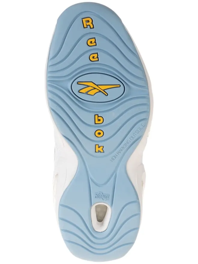Reebok Sneakers^Leder-Sneakers "Question Mid" in Weiß/ Hellblau