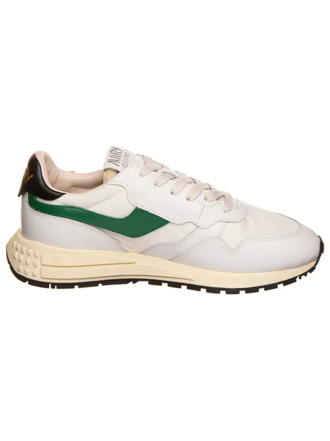 AUTRY Sneakers^Leder-Sneakers "Relwind" in Weiß/ Grün