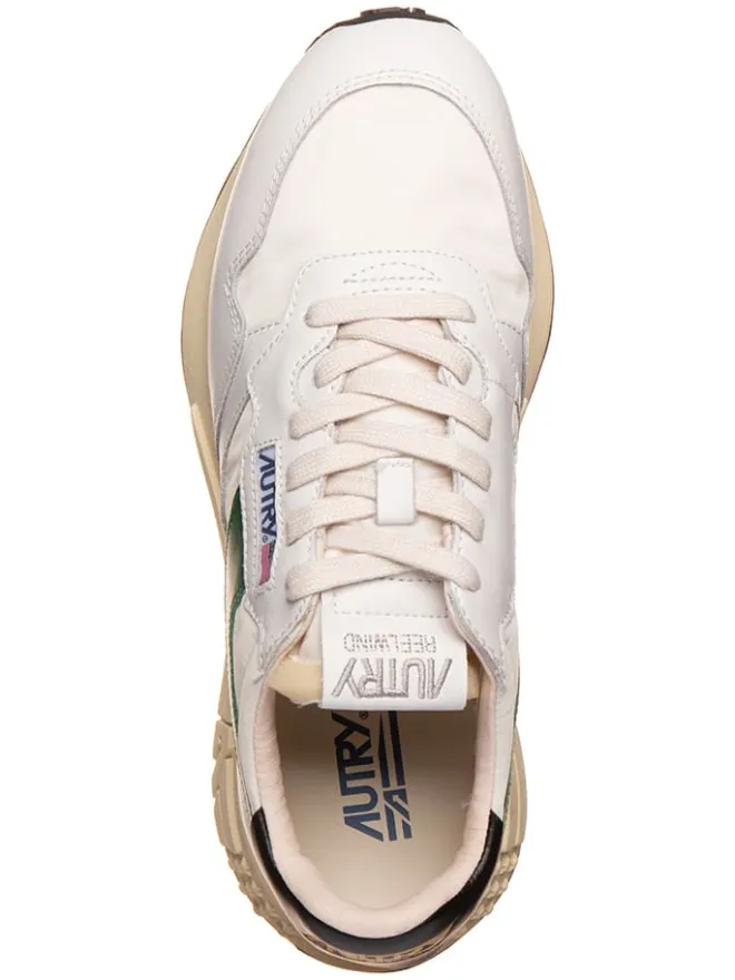 AUTRY Sneakers^Leder-Sneakers "Relwind" in Weiß/ Grün