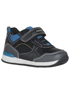 Leder-Sneakers "Rishon" in Schwarz/ Blau>Geox Outlet