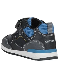 Leder-Sneakers "Rishon" in Schwarz/ Blau>Geox Outlet