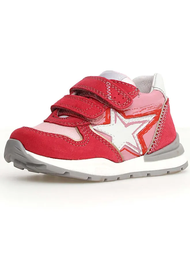 Naturino Sneakers·Sneakers Low|Sneakers^Leder-Sneakers "Roy" in Rot/ Rosa/ Weiß