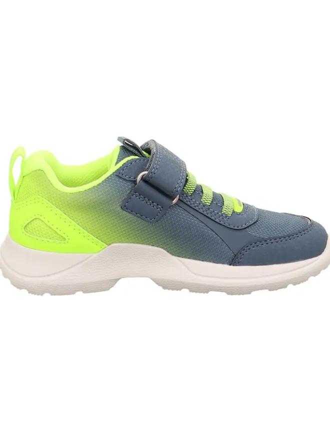 superfit Halbschuhe·Slipper^Leder-Sneakers "Rush" in Blau/ Grün