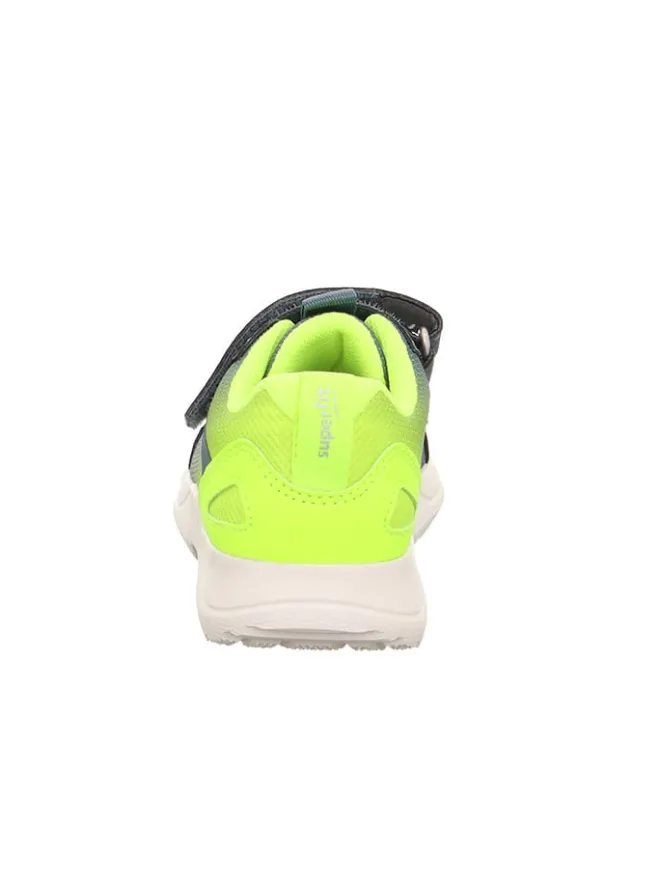 superfit Halbschuhe·Slipper^Leder-Sneakers "Rush" in Blau/ Grün
