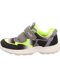 superfit Sneakers·Sneakers Low^Leder-Sneakers "Rush" in Grau/ Schwarz/ Gelb