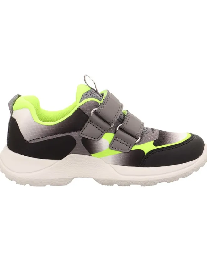 superfit Sneakers·Sneakers Low^Leder-Sneakers "Rush" in Grau/ Schwarz/ Gelb