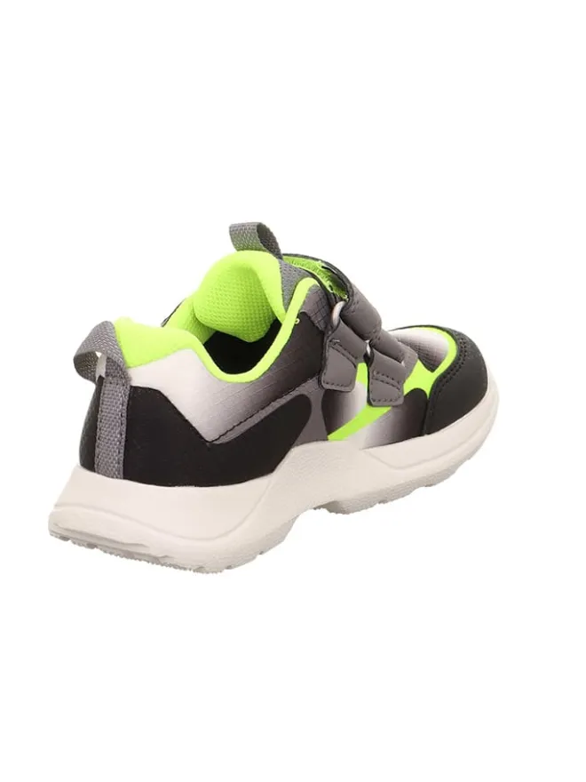 superfit Sneakers·Sneakers Low^Leder-Sneakers "Rush" in Grau/ Schwarz/ Gelb