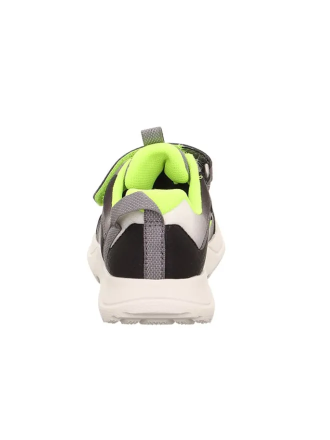 superfit Sneakers·Sneakers Low^Leder-Sneakers "Rush" in Grau/ Schwarz/ Gelb