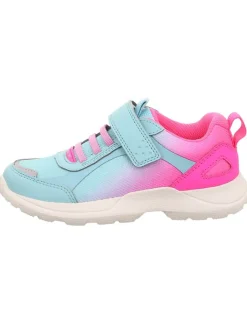 Leder-Sneakers "Rush" in Hellblau/ Pink>superfit