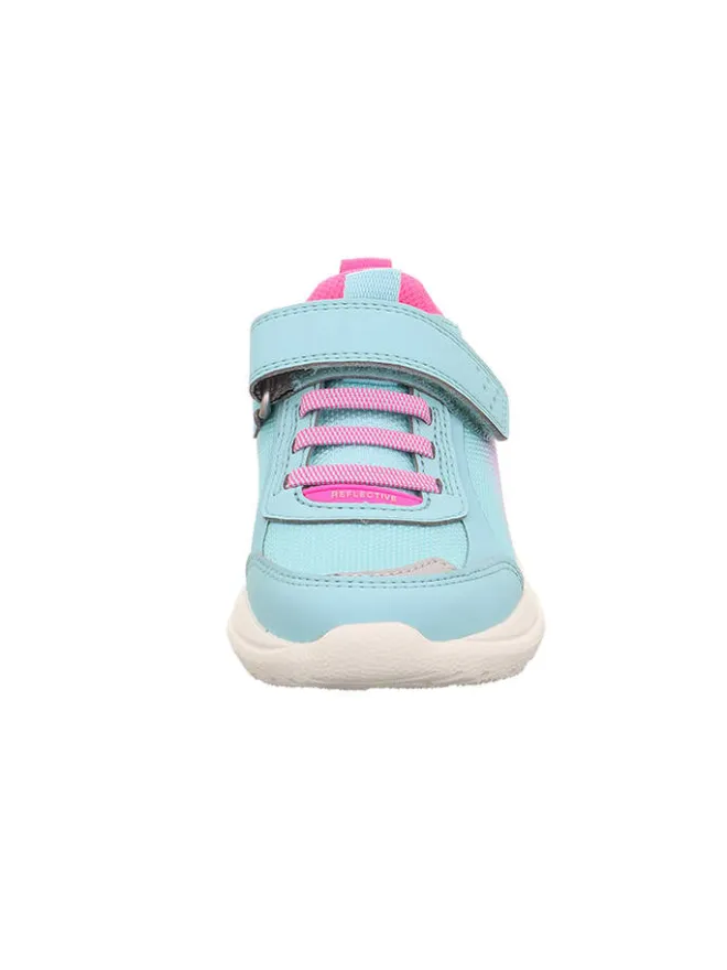 Leder-Sneakers "Rush" in Hellblau/ Pink>superfit