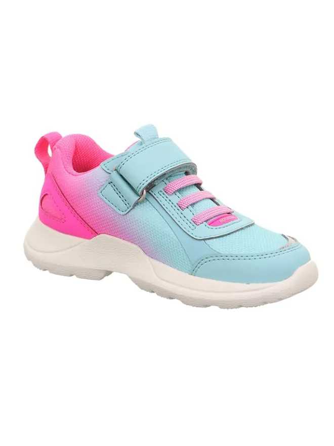 Leder-Sneakers "Rush" in Hellblau/ Pink>superfit