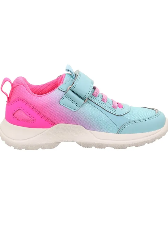 Leder-Sneakers "Rush" in Hellblau/ Pink>superfit