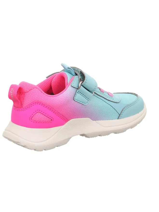 Leder-Sneakers "Rush" in Hellblau/ Pink>superfit