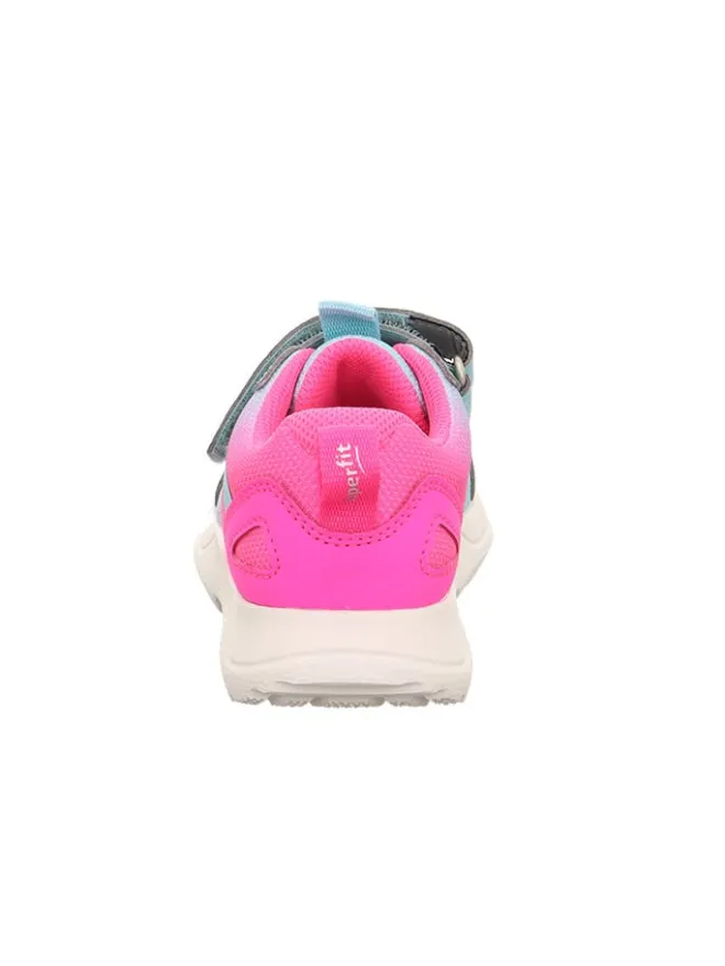 Leder-Sneakers "Rush" in Hellblau/ Pink>superfit