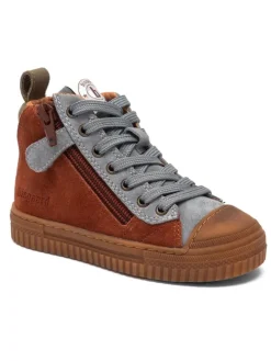 bisgaard Sneakers·Sneakers High^Leder-Sneakers "Ryan" in Hellbraun/ Grau