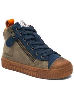 Leder-Sneakers "Ryan" in Khaki/ Blau>bisgaard Hot