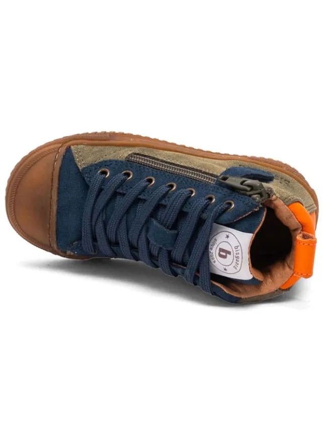 Leder-Sneakers "Ryan" in Khaki/ Blau>bisgaard Hot