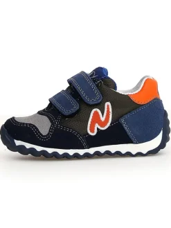 Naturino Sneakers^Leder-Sneakers "Sammy 2" in Dunkelblau/ Orange