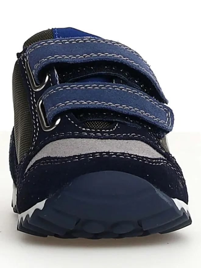 Naturino Sneakers^Leder-Sneakers "Sammy 2" in Dunkelblau/ Orange