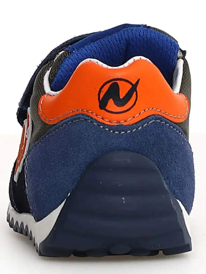 Naturino Sneakers^Leder-Sneakers "Sammy 2" in Dunkelblau/ Orange