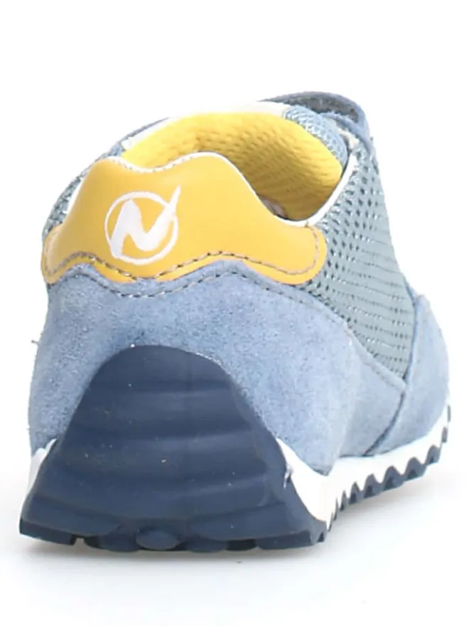 Leder-Sneakers "Sammy 2" in Hellblau/ Gelb>Naturino