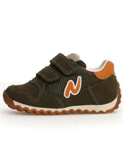 Leder-Sneakers "Sammy 2" in Khaki/ Orange>Naturino New