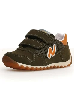 Leder-Sneakers "Sammy 2" in Khaki/ Orange>Naturino New