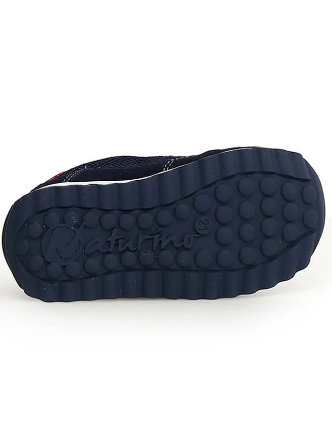 Leder-Sneakers "Sammy 2" in Schwarz/ Dunkelblau/ Rot>Naturino Best