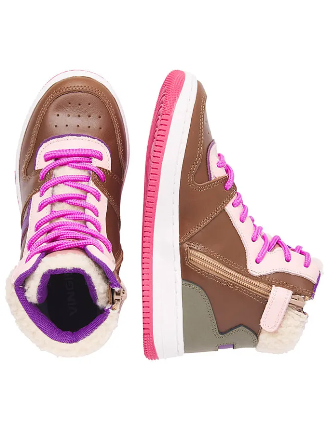 Leder-Sneakers "Senne" in Braun/ Bunt>Vingino Online
