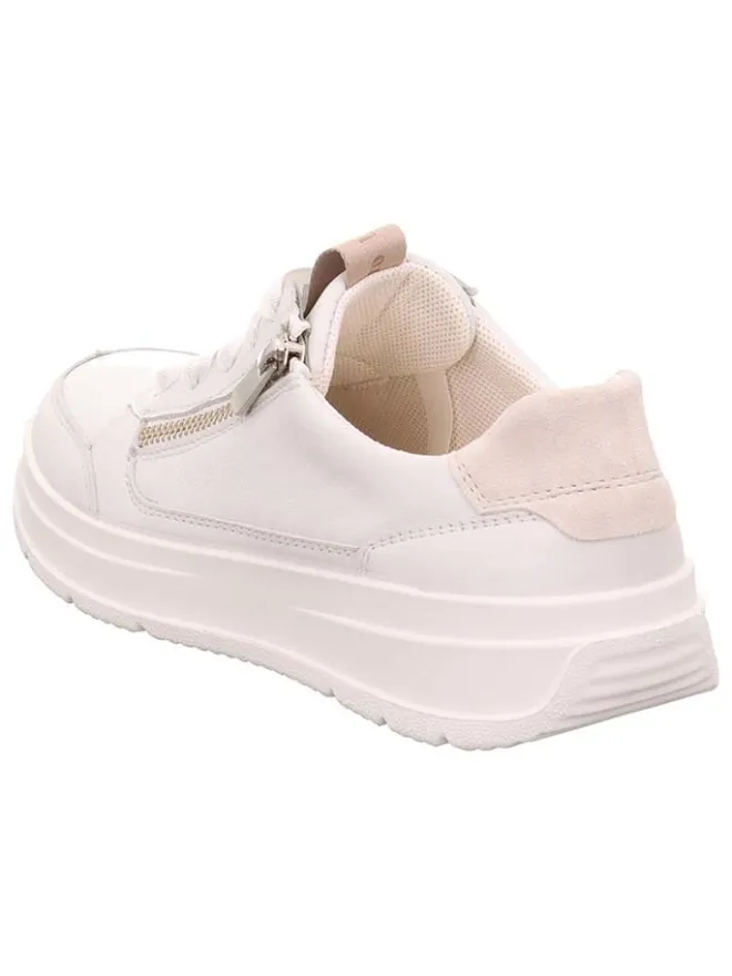 Legero Schnürschuhe^Leder-Sneakers "Sprinter" in Weiß