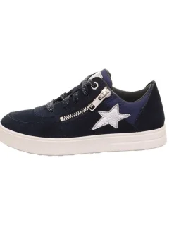 Leder-Sneakers "Stella" in Schwarz/ Dunkelblau>superfit Outlet