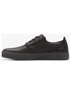 Clarks Schnürschuhe^Leder-Sneakers "Street hill Lace" in Schwarz